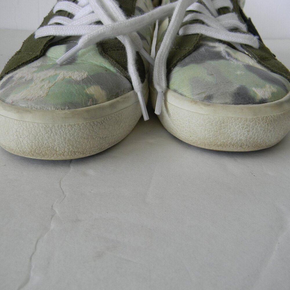 VINTAGE HAVANA REPEAT MULTI-MADNESS TIE DYE LEATHER/HAIR CALF SNEAKERS SZ 9 - Picture 6 of 10